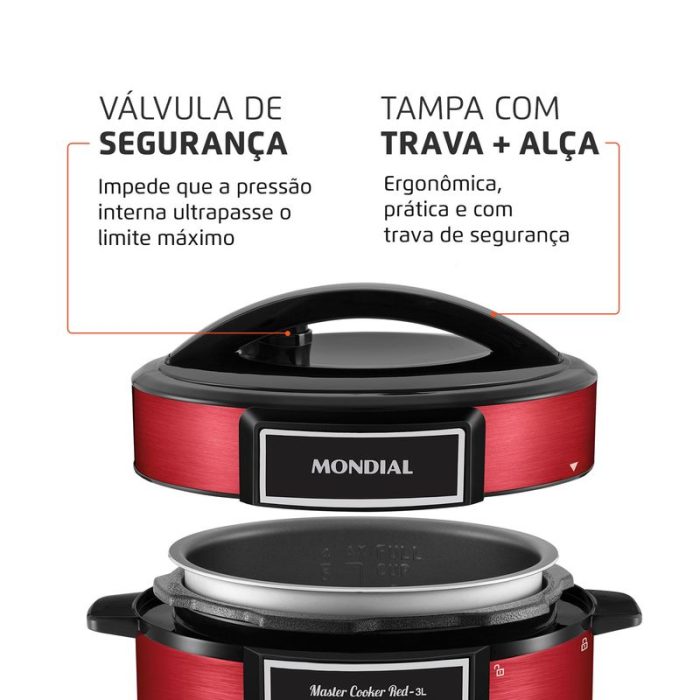 Panela de Pressão Elétrica Mondial Digital Master Cooker PE-41 - Image 6