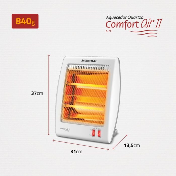 Aquecedor Quartzo Comfort Air II Mondial A-15 - Image 6