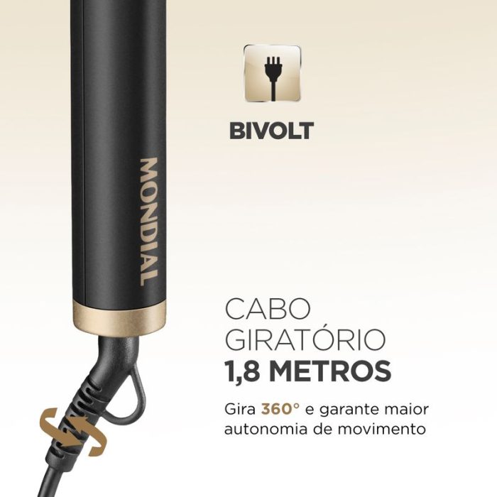 Escova Alisadora Black Gold Mondial EA-06 - Image 6