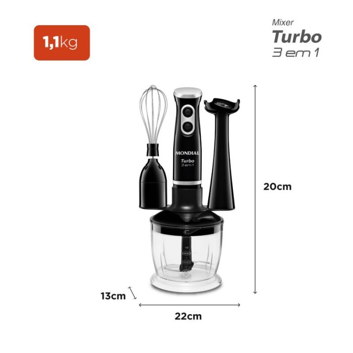 Mixer Turbo 3 em 1 Mondial M-14 - Image 7