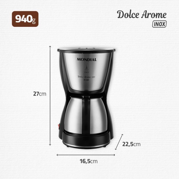 Cafeteira Elétrica Mondial Dolce Arome C-34JI-15X - Image 7