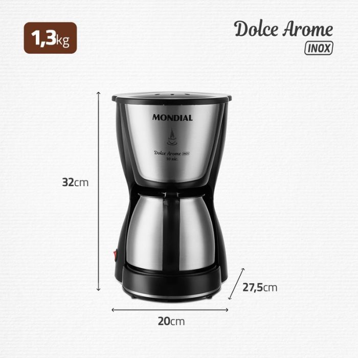 Cafeteira Elétrica Mondial Dolce Arome C-37JI-30X - Image 7