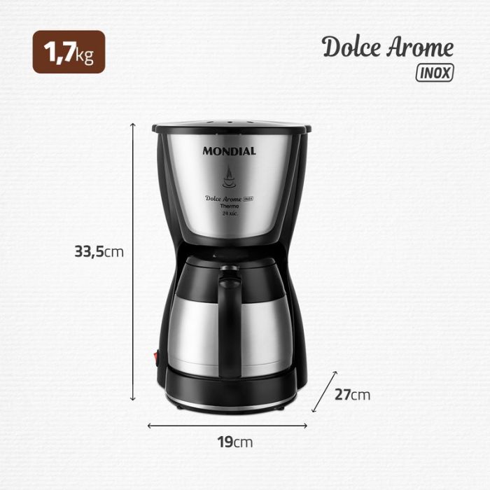 Cafeteira Elétrica Mondial Dolce Arome C-33JT-24X - Image 7