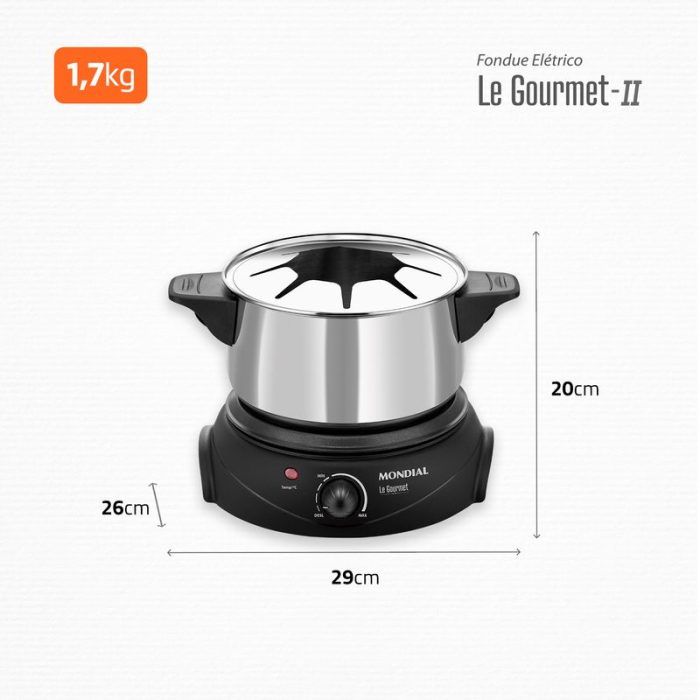Panela Elétrica de Fondue Le Gourmet II Mondial FD-02 - Image 7