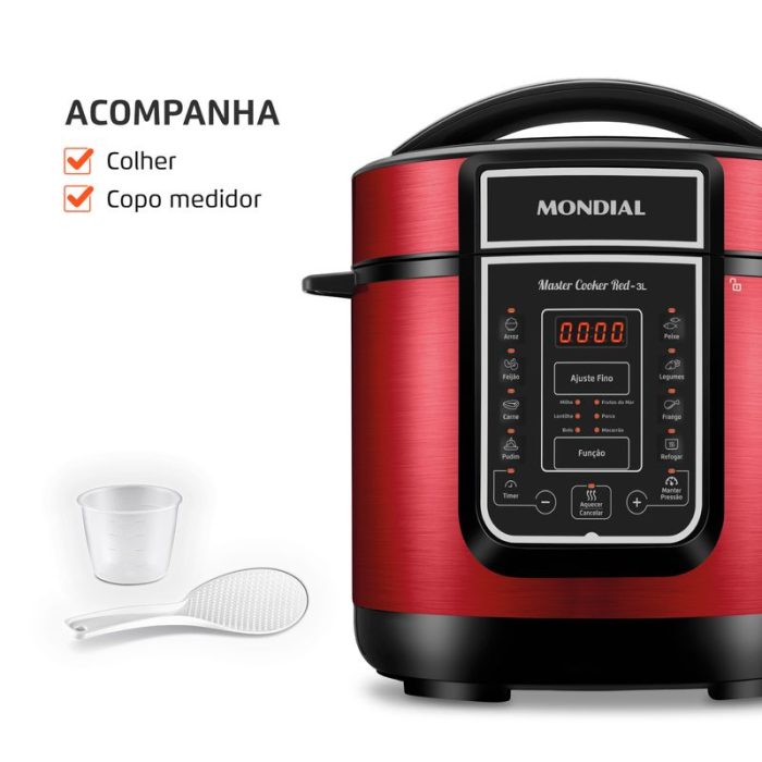 Panela de Pressão Elétrica Mondial Digital Master Cooker PE-41 - Image 7