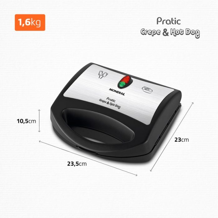 Crepeira Mondial Pratic Crepe & Hot Dog CP-01 - Image 7