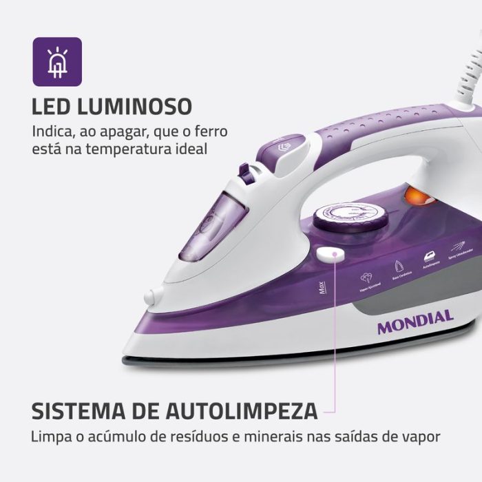 Ferro a Vapor Mondial Ceramic Express F-40 - Image 7