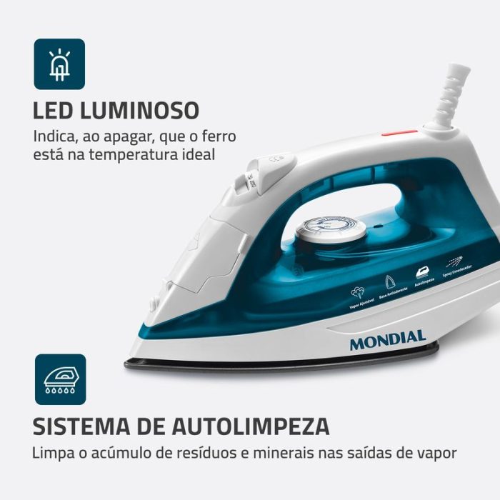 Ferro de Passar a Vapor Mondial F-32 - Image 7