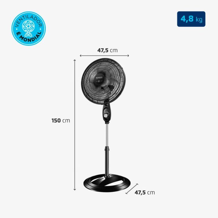 Ventilador Coluna 40cm Super Power Mondial- VSP-40C-NB - Image 7