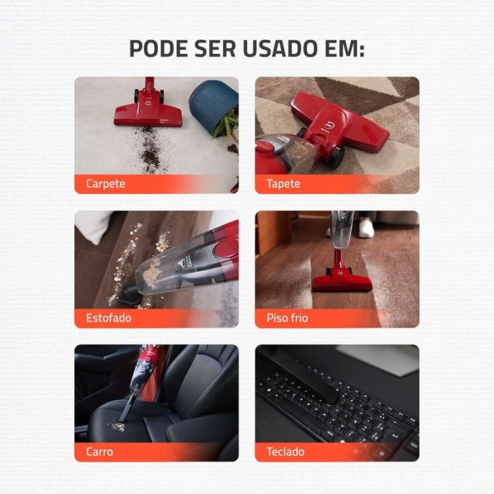 Aspirador de Pó Turbo Cycle Mondial Vermelho/Preto 1500W- AP-40-R - Image 8
