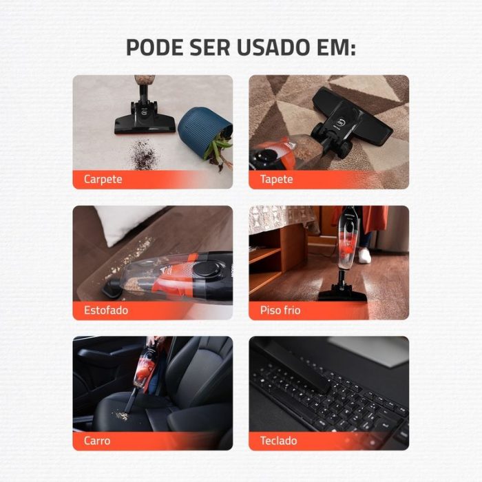 Aspirador de Pó Turbo Cycle Mondial Preto/Laranja 1500W- AP-40-B - Image 8