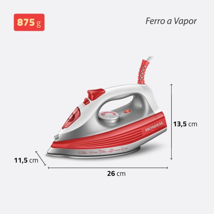 Ferro a Vapor Mondial FVN-01-O - Image 8