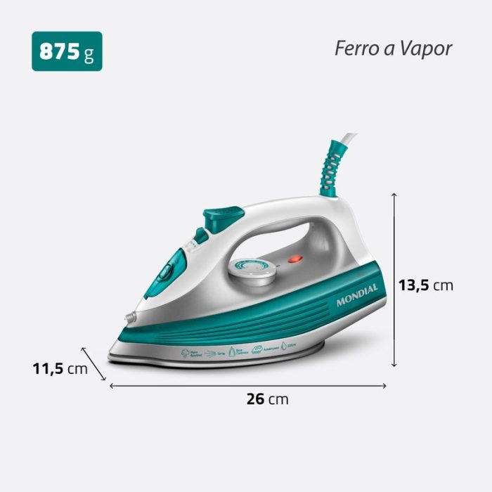 Ferro a Vapor Mondial FVN-01-G - Image 8