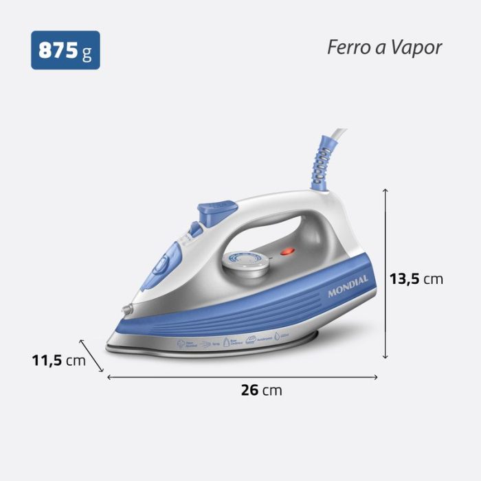 FERRO A VAPOR MONDIAL FVN-01-NB - Image 8