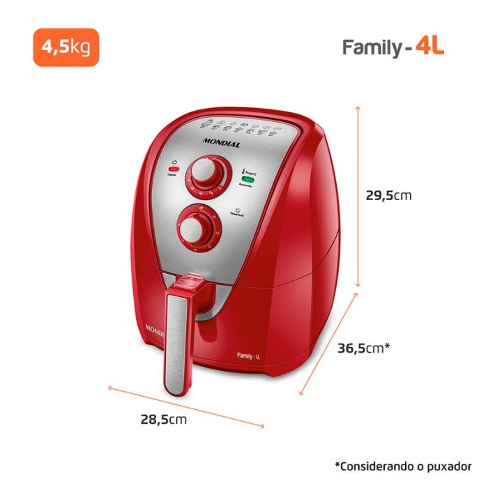 Fritadeira Sem Óleo Air Fryer 4L Mondial AFN-40-RI - Image 8