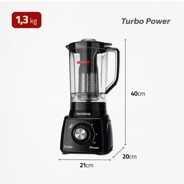 Liquidificador Mondial Turbo Power L-99-FB - Image 8