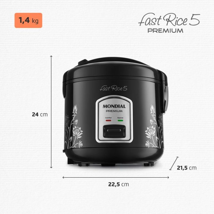 Panela Elétrica Mondial Fast Rice 5 Premium NPE-08-5X - Image 8