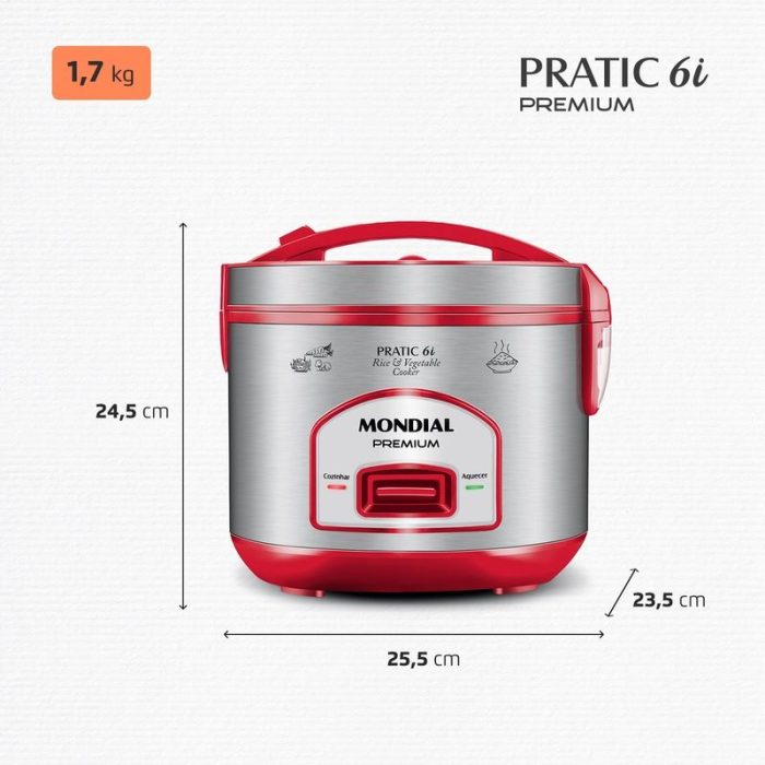 Panela Elétrica Mondial Pratic 6I PE-45-6X - Image 8