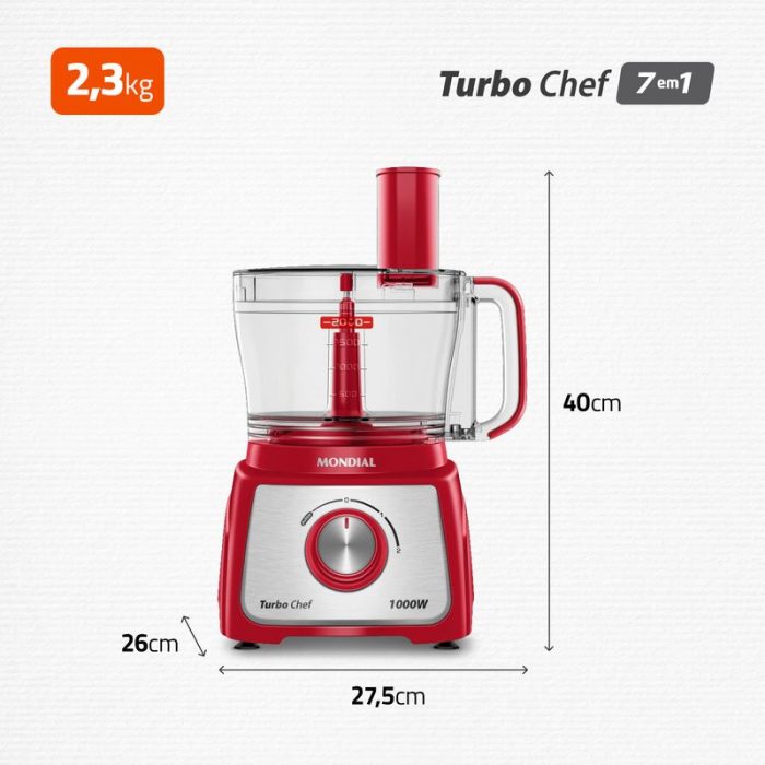 Multiprocessador Turbo Chef 7 em 1 Mondial MPN-01-RE - Image 9